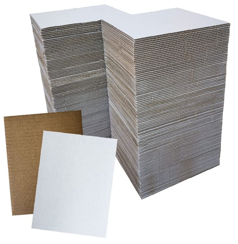 ANSSDO 400 Packs 3.5x4.5 Inch Corrugated Cardboard Sheets, Premium White Corrugated Cardboard Inserts Bulk Flat for Sports Card Protectors, Trading Card Folders Mail Shipping Stiffeners, Cardboard Divider - Image 1